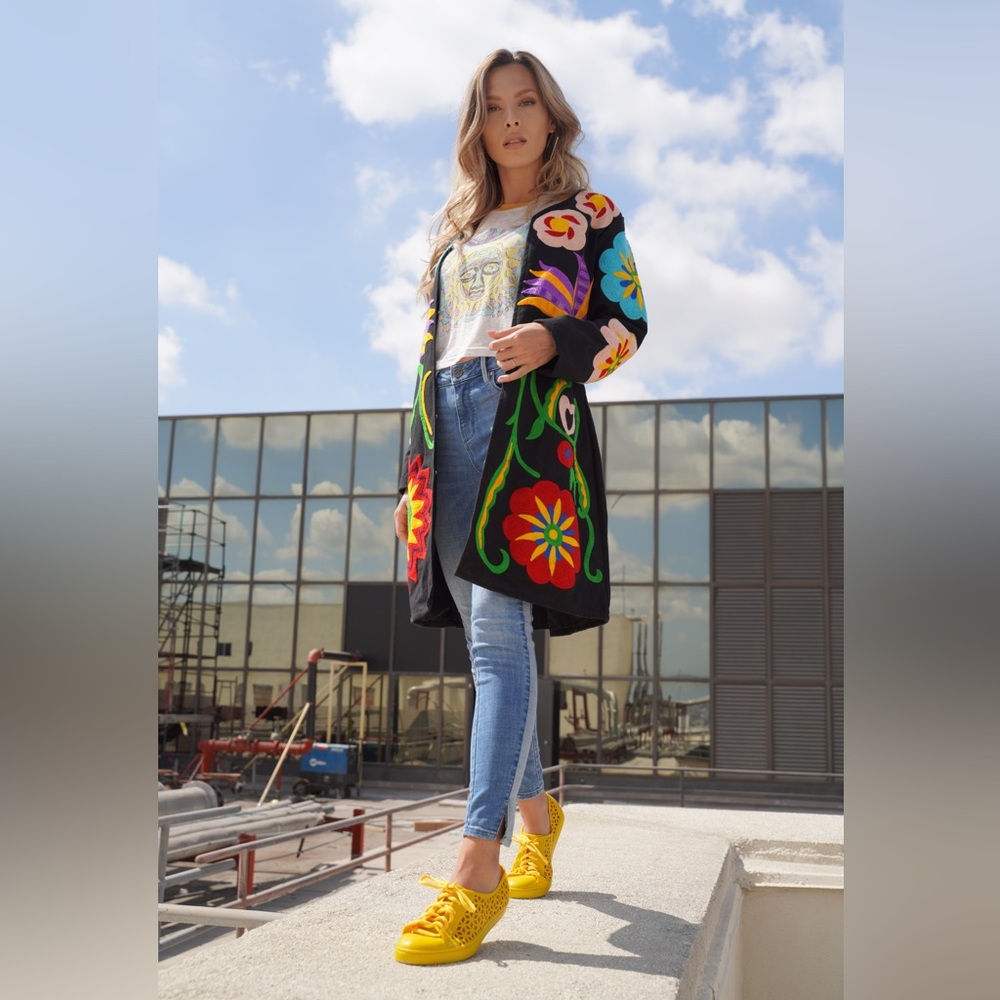 Bohemian hand embroidered Jacket.
